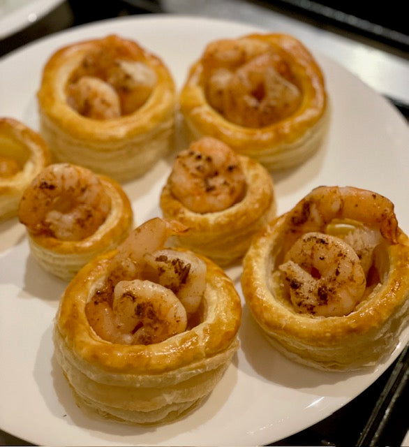 King Prawn Vol Au Vents with a Champagne Lemon Sauce