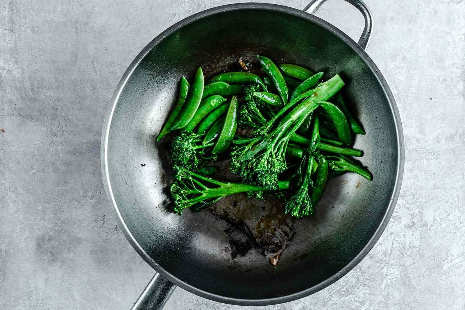 Miso and sesame carp noodle stir fry
