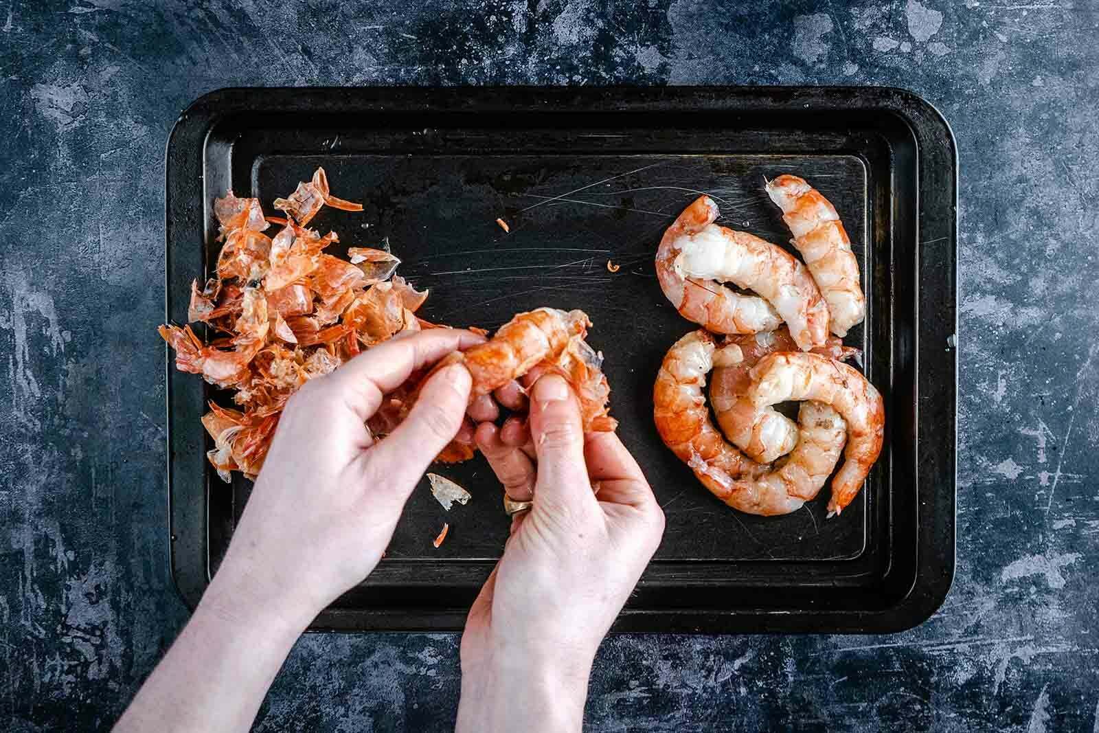 Prawns with chorizo