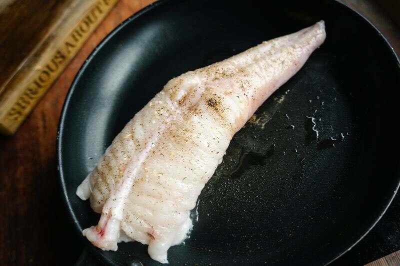 Whole Roast Monkfish Tail with Mushrooms