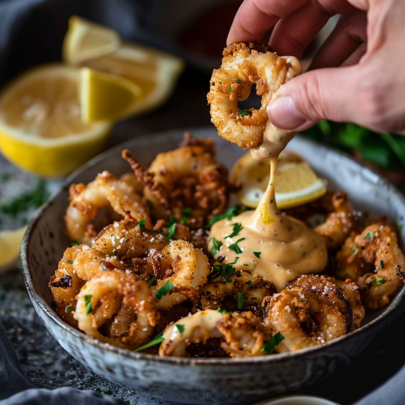 The Fish Society's Marmite Calamari with Triple-Citrus Mayo