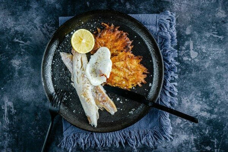 Arbroath smokie with latkes