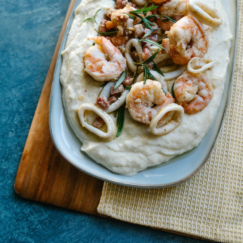 Rosemary Prawns & Calamari with Grits