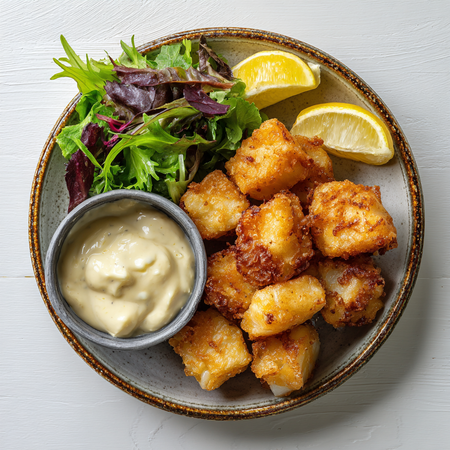 Crispy Cod Bites with Lemon Mayo