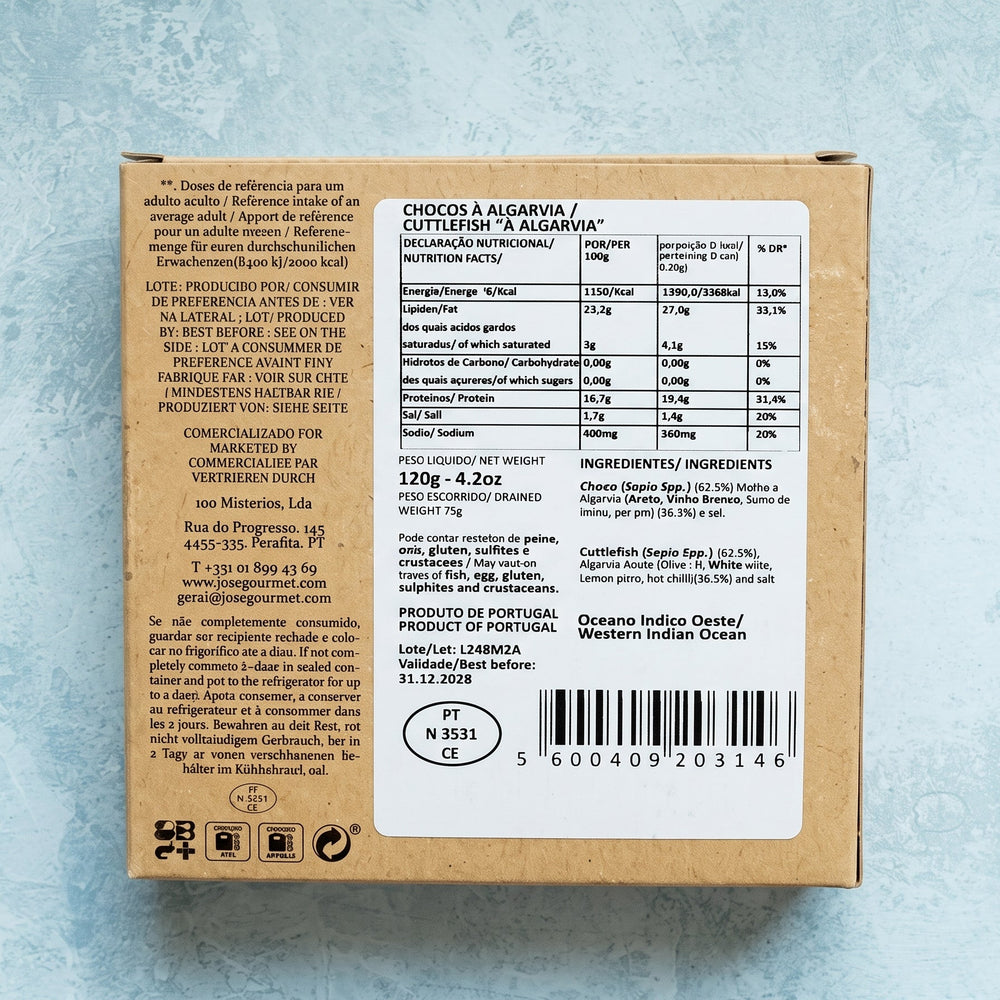 ABC+ cuttlefish à algarvia, 120g tin