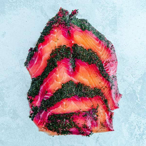 Sliced Salmon Beetroot Gravadlax