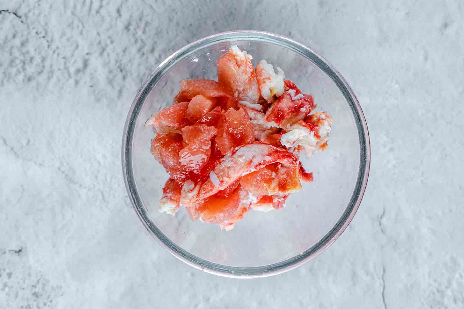 grapefruit and crab salad