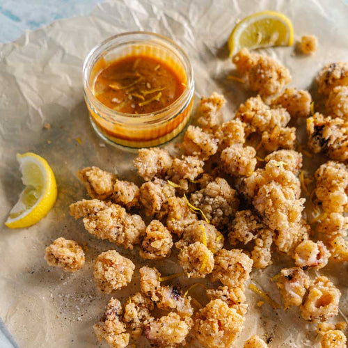 Dusted calamari