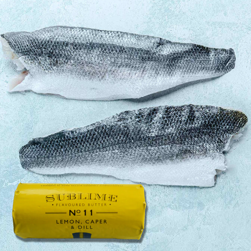 Sea Bass Fillets, Lemon, Caper & Dill Butter Bundle