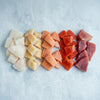 Mixed fish misshapes Taster: five vacuum packs, one each of cod, smoked haddock, Atlantic salmon, wild sockeye and yellowfin tuna
