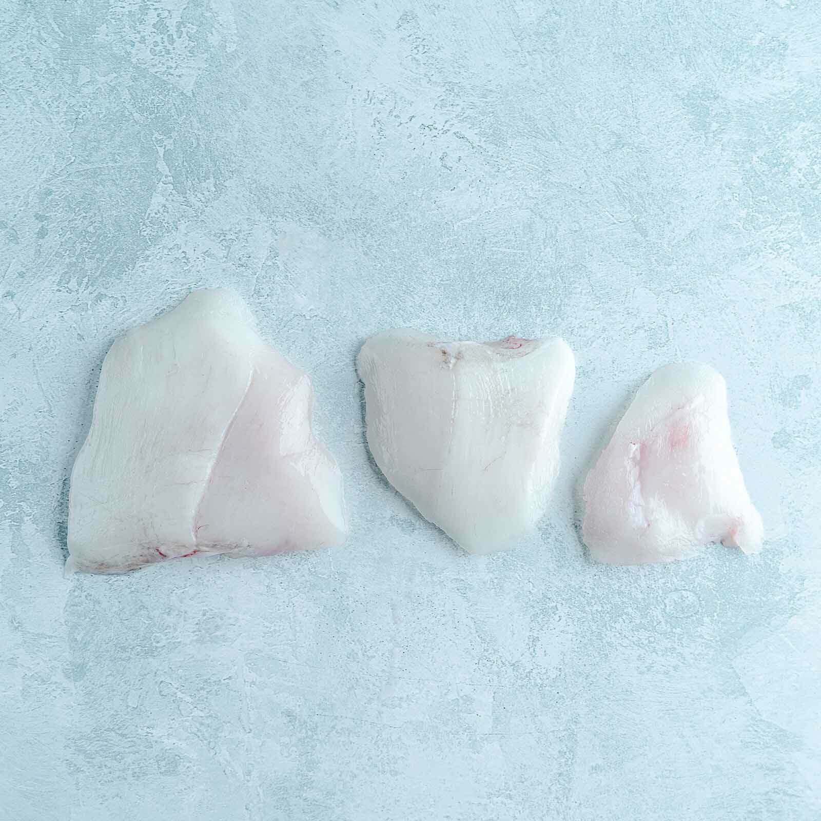 Skinless monkfish cheeks