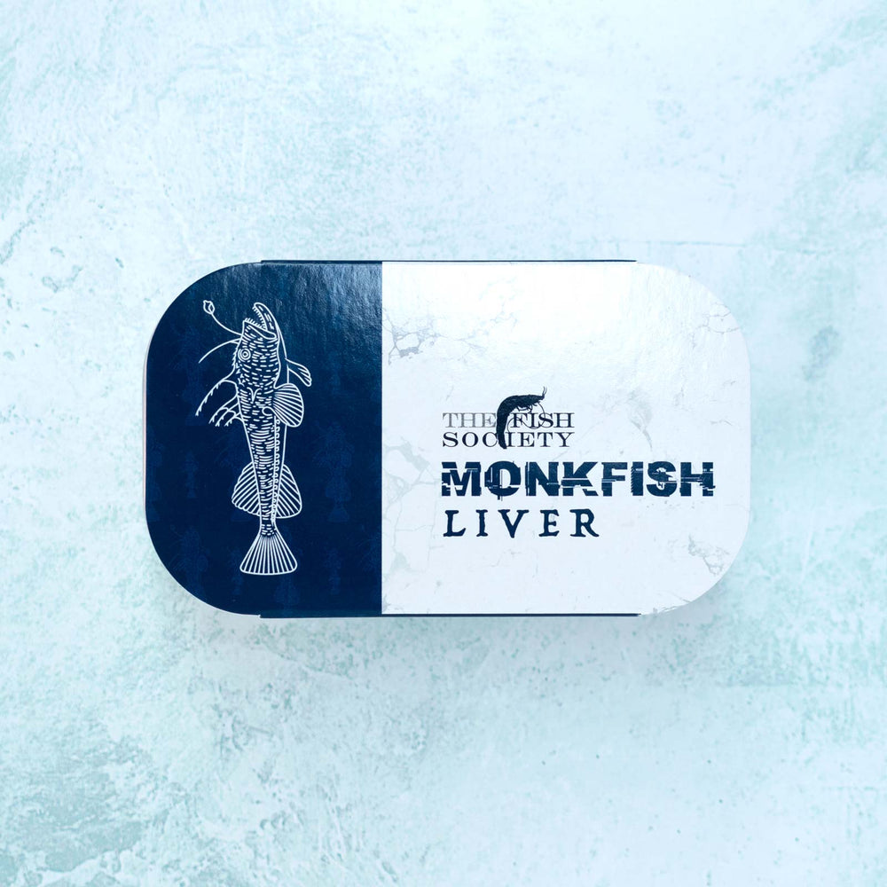 Monkfish liver in a tin