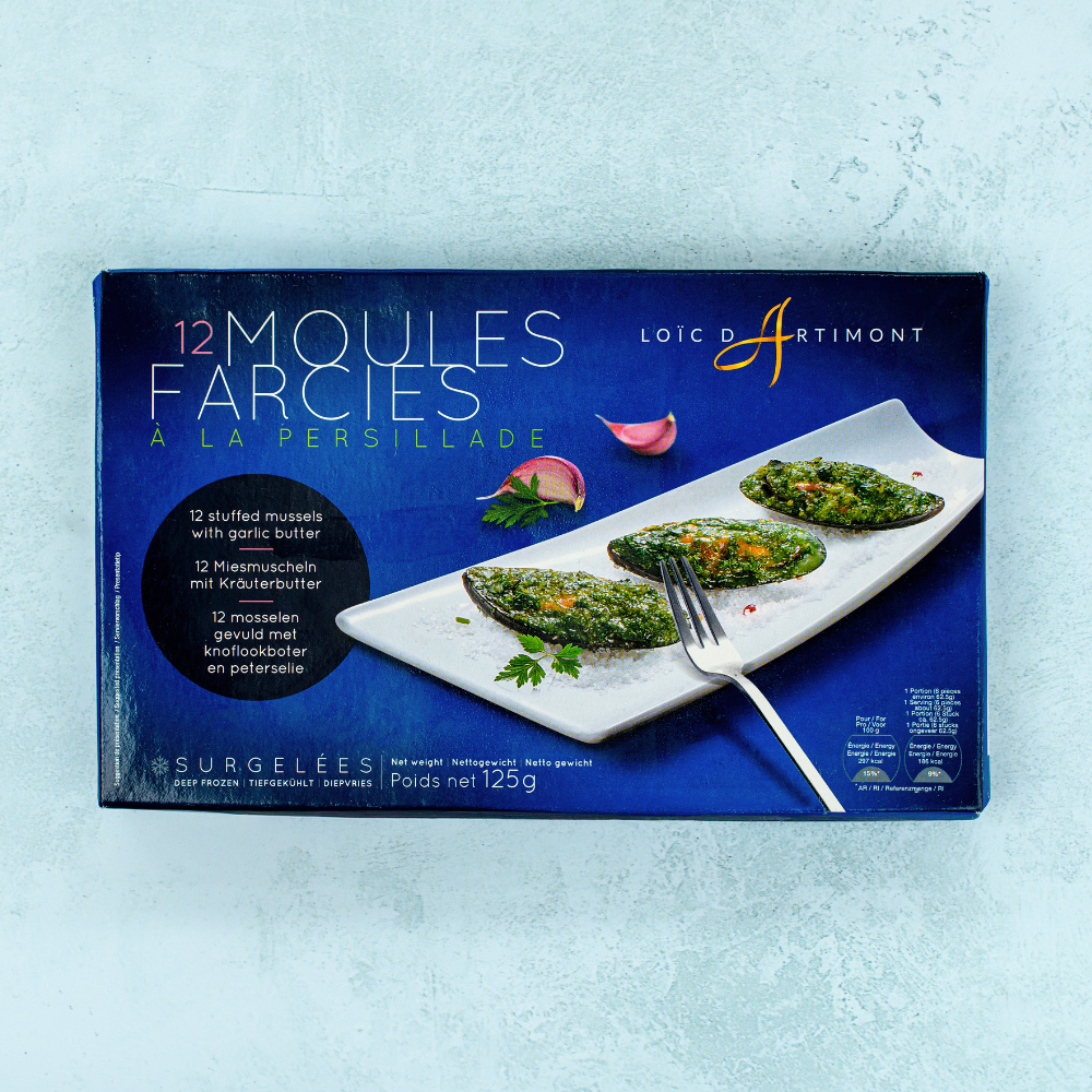 Garlic Butter Stuff Half Shell Mussels - 12 Pack