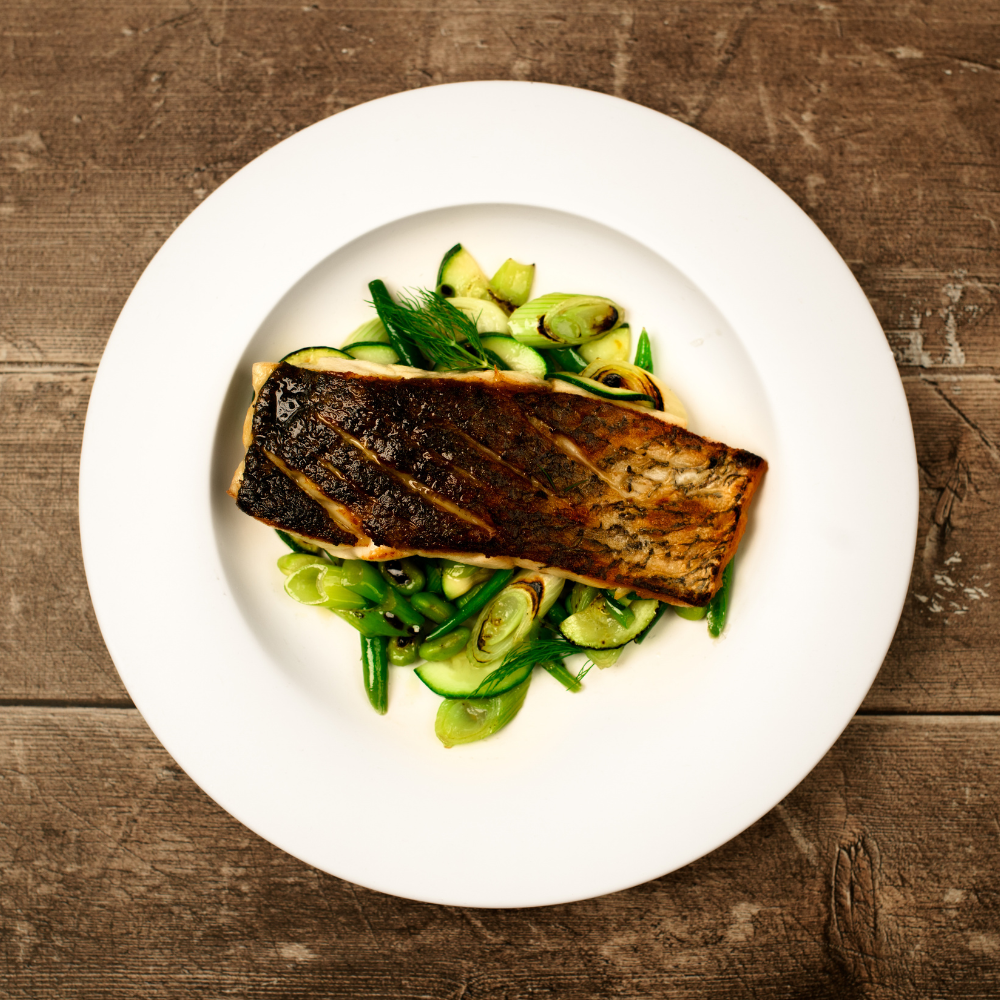 Stone bass fillet steaks