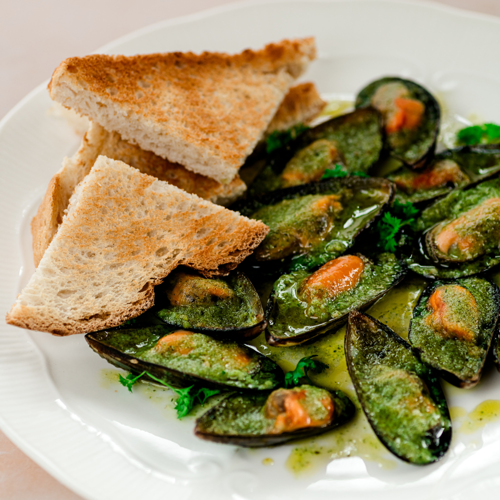 Garlic Butter Stuff Half Shell Mussels - 12 Pack
