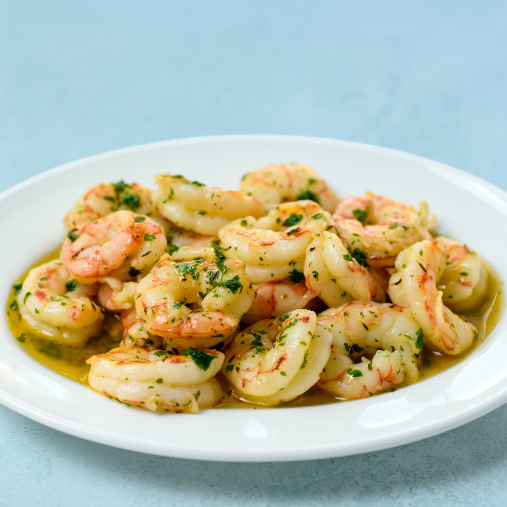 Wild Red Prawn With Garlic Butter