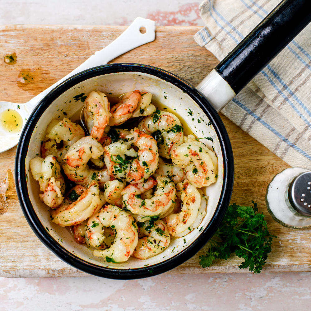 Wild Red Prawn With Garlic Butter