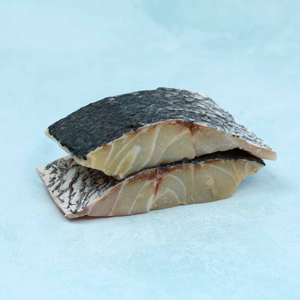 Stone bass fillet steaks