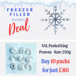 Freezer Filler Bundle XXL Peeled King Prawns - Raw 250g x 10 packs