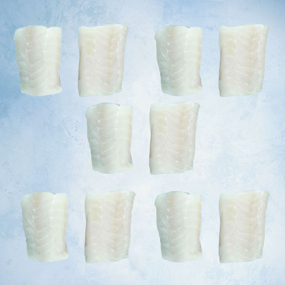 Freezer Filler Bundle Wild Atlantic Skinless Cod Fillet Steaks 260g x5 ...