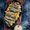 Grilled whole sardines with ras el hanout spice