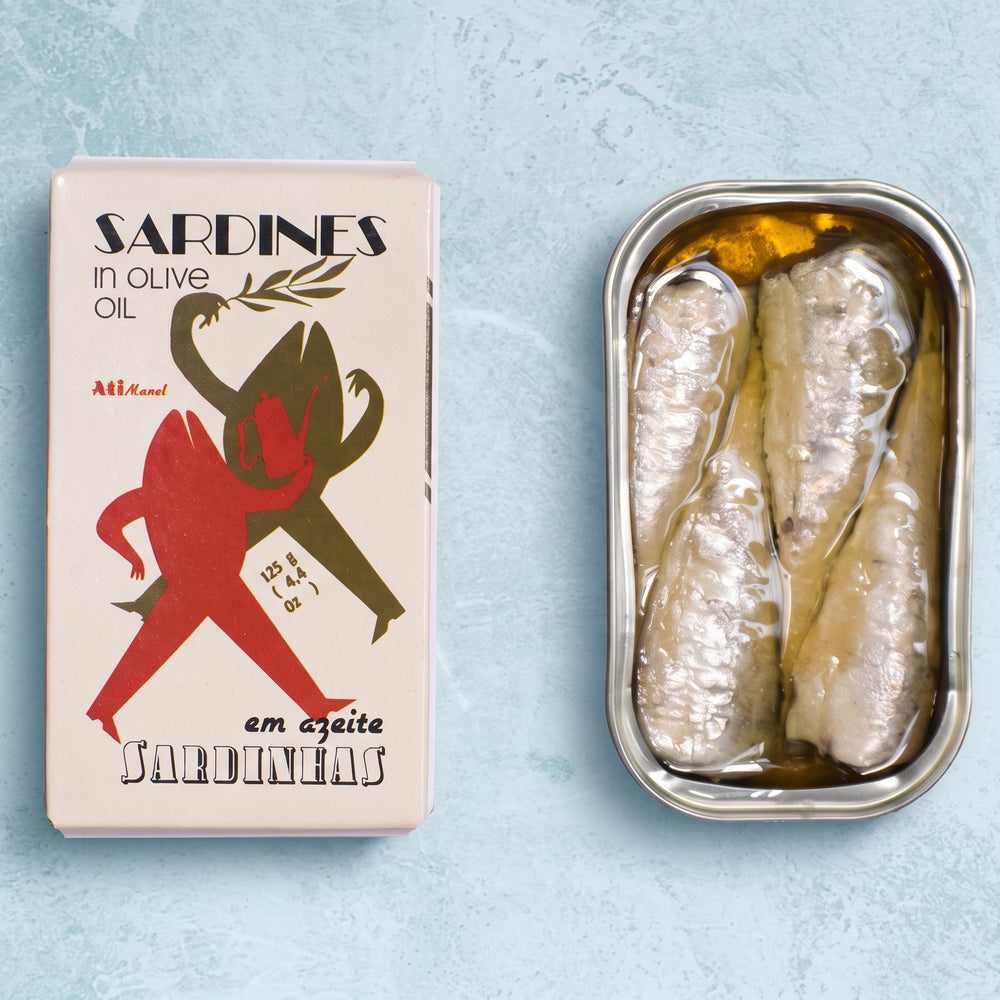 Ati Manel sardines in olive oil, 120g tin
