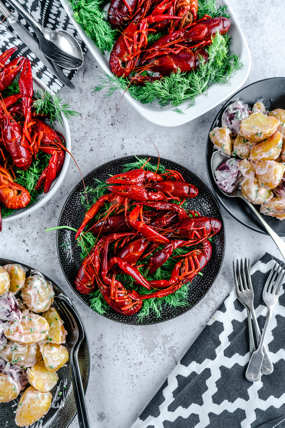 Spanish Crayfish in Dill Brine