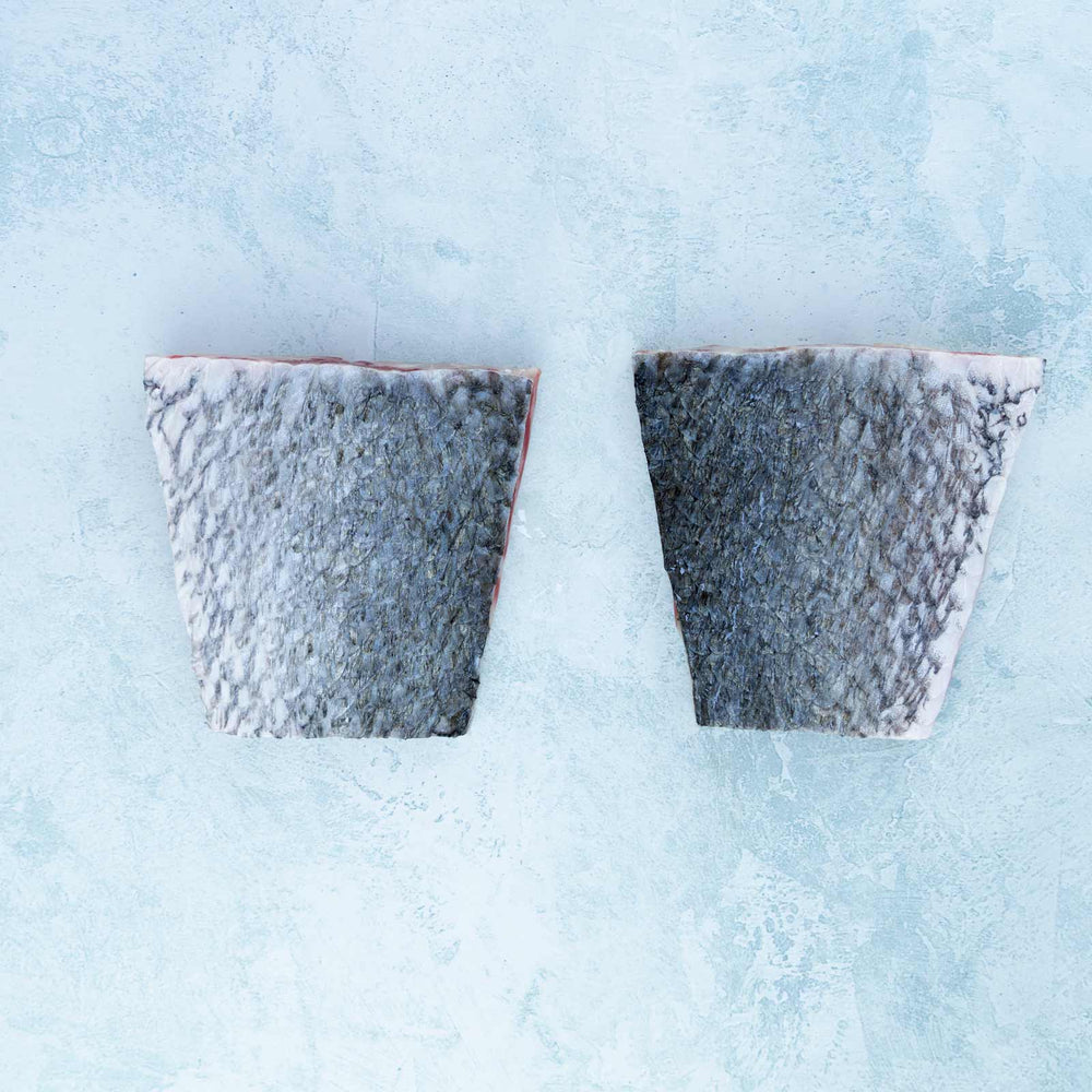Stone bass fillet portions
