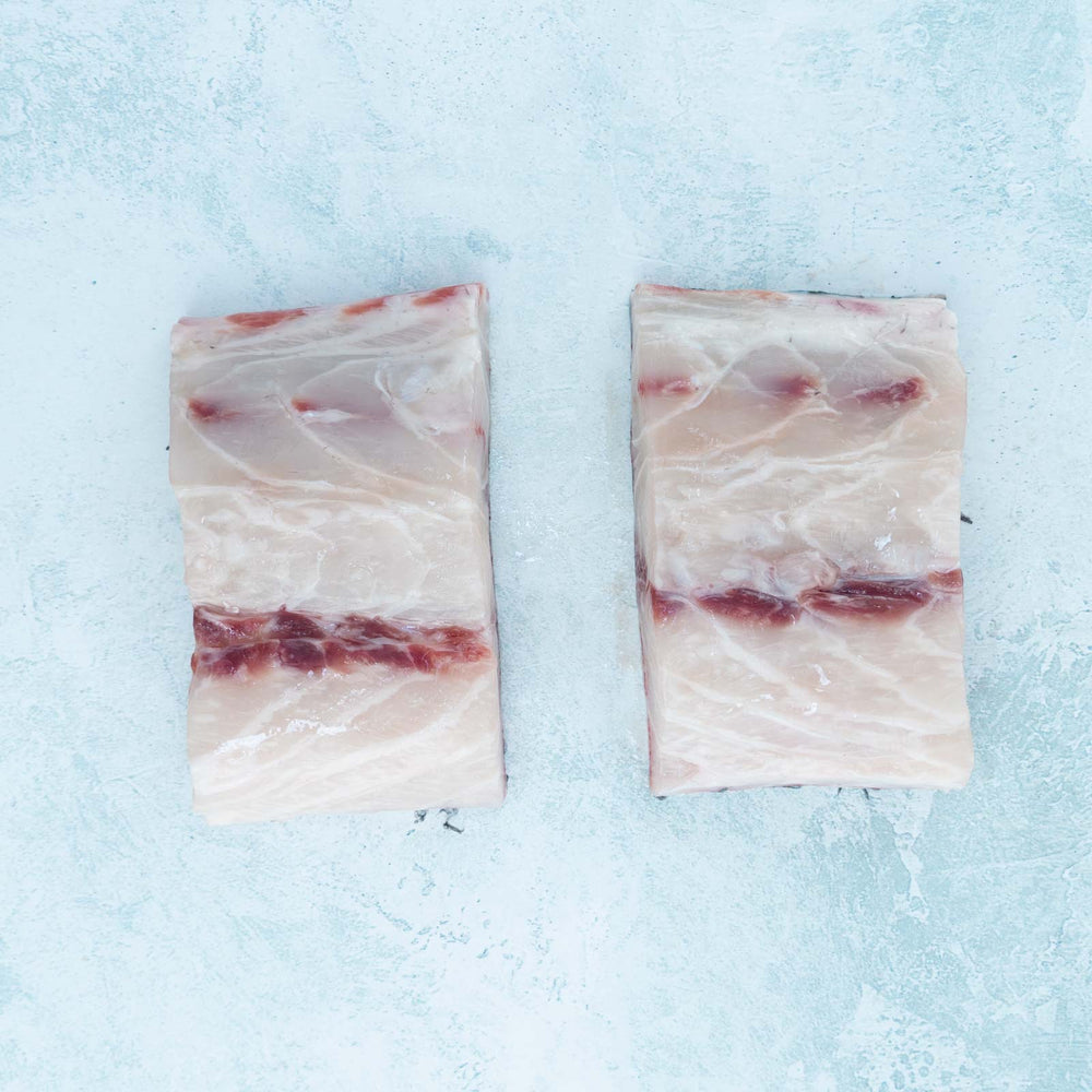 Stone bass fillet steaks