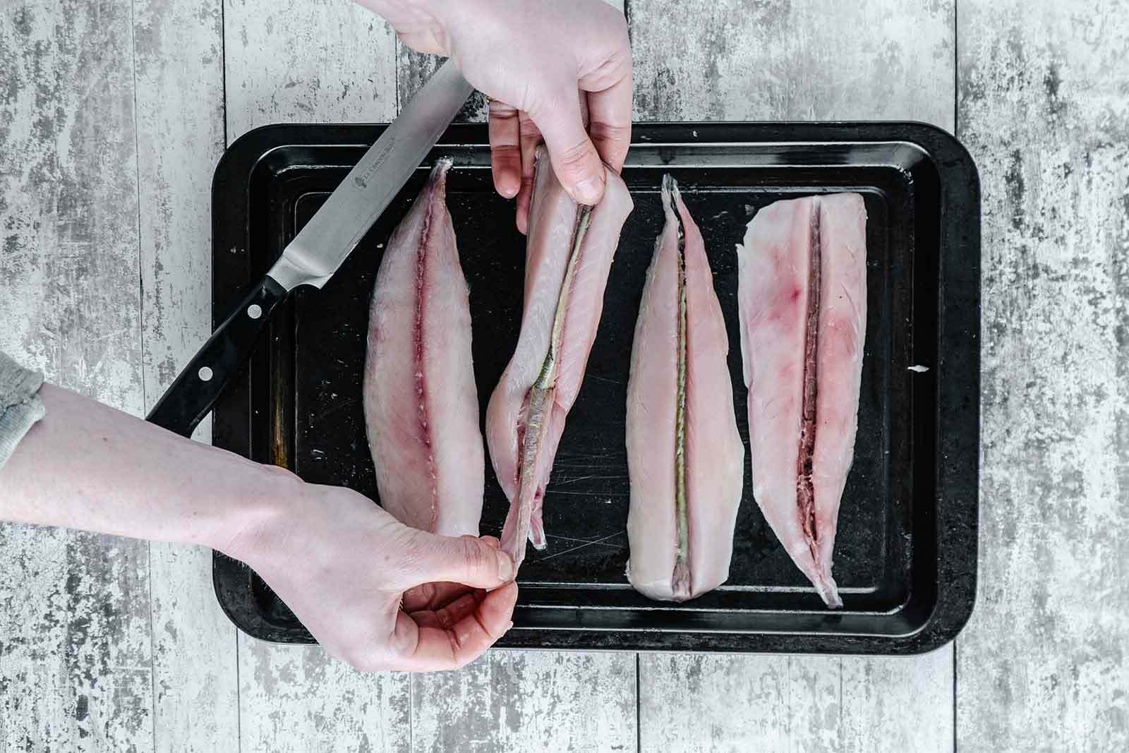 preparing mackerel