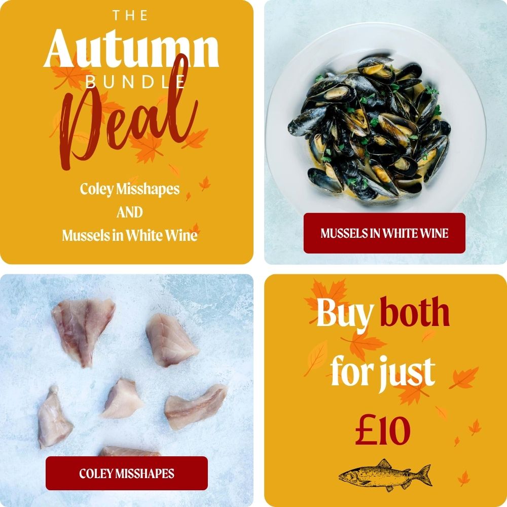 Coley Misshapes and Mussels in Wine £10 BUNDLE DEAL