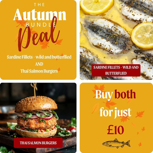 Thai Salmon Burgers and Sardines £10 BUNDLE DEAL