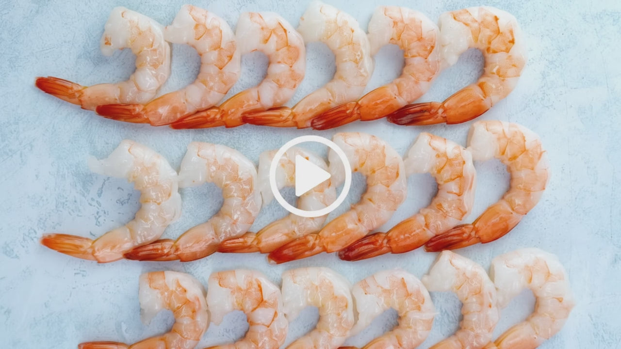 Peeled King Prawn Tails - Cooked - video - The Fish Society