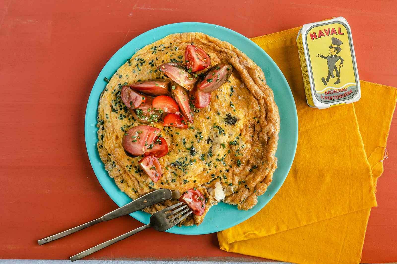 salt cod omelette