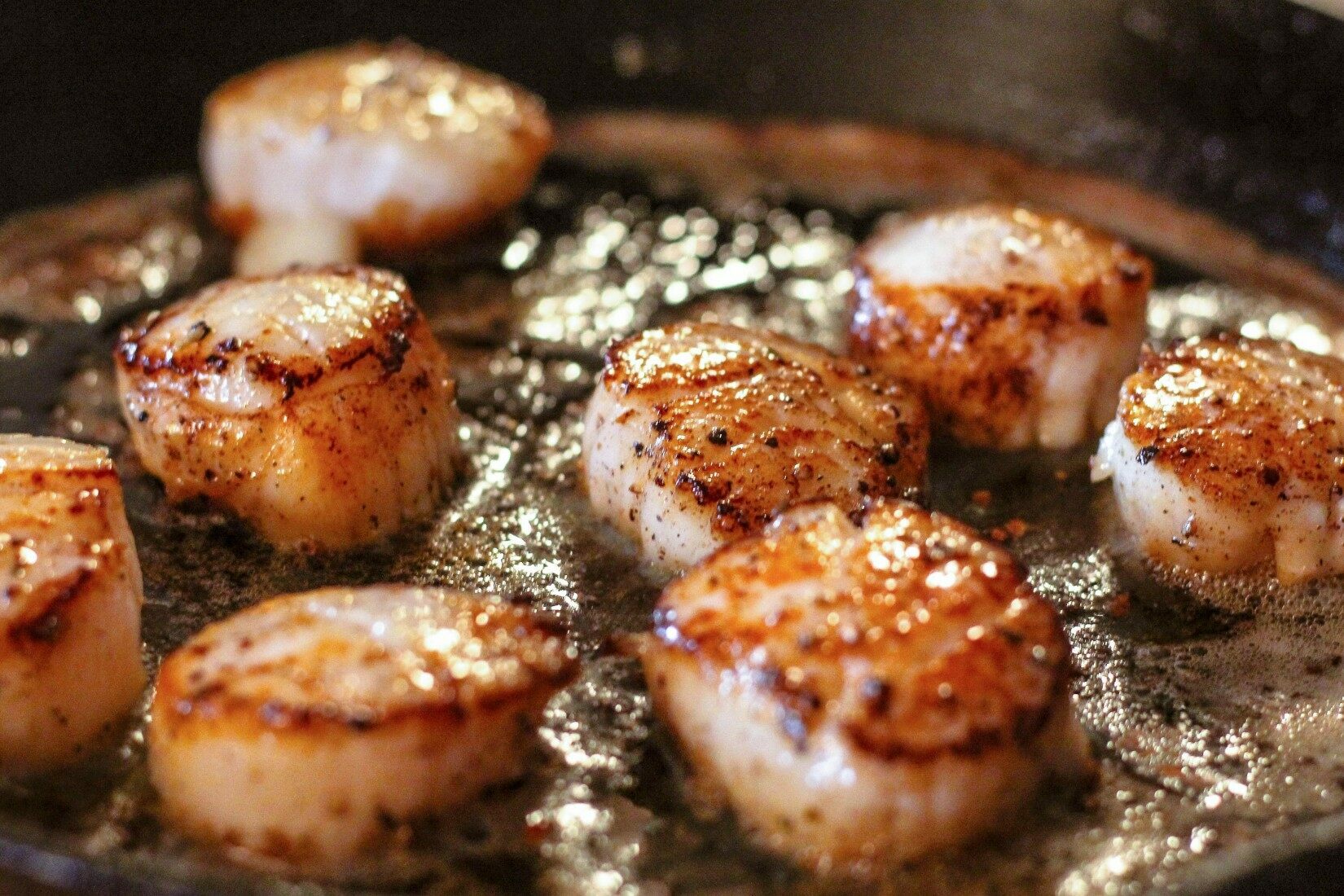 Scallops with Champagne Sage Butter and Crispy Capers