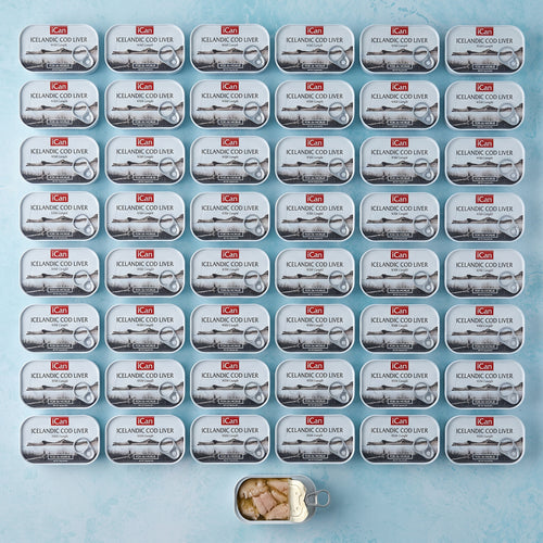 Wild Icelandic Cod Liver - Case of 48 Tins - The Fish Society